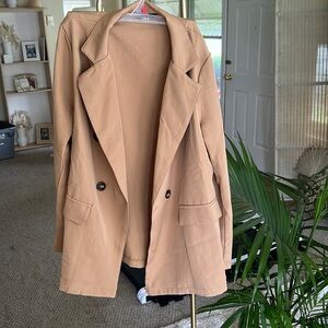 Tan Oversized Blazer